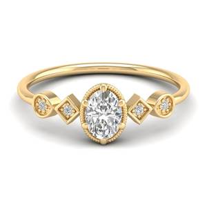 Bagues de fiançailles REYES personnalisables en moissanite taille ovale 0,53 ct en argent sterling 925 de luxe, bijoux tendance pour elle - Product Image 6