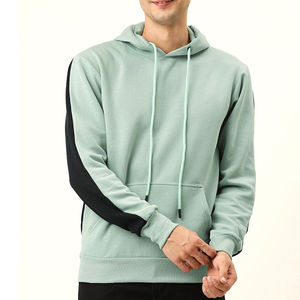 Sweat-shirt à capuche pour homme, coupe classique, coton French Terry, style color block, décontracté, pour l'automne - Product Image 1