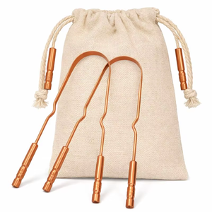 ที่ขูดลิ้นและทำความสะอาดช่องปาก Aanju สีโรสโกลด์ รูปตัวยู ทำจากสแตนเลสสตีล ช่วยขจัดกลิ่นปากอย่างมีประสิทธิภาพ สำหรับใช้ในบ้าน - Product Image 1