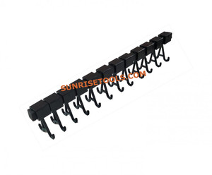 SUNTOOLS/STIPL Support mural en acrylique noir de forme irrégulière pour bijoux et outils, organisateur de rangement avec 12 crochets pour boucles d'oreilles, bagues et bracelets - Product Image 2