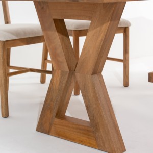 Mesa de Comedor de Madera Vandana Zentrix Aston con Diseño Contemporáneo Hecho a Mano - Product Image 3