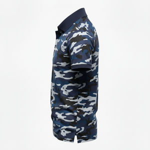 เสื้อโปโลพิมพ์ลายแบบซับลิเมชั่น โพลีเอสเตอร์ผสมสแปนเด็กซ์ ยืดได้สี่ทิศทาง ทรงเข้ารูป แห้งเร็ว คุณภาพสูง ราคาขายส่ง - Product Image 4