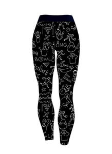 Leggings de sport pour femmes, décontractés, en coton/bambou, imprimé léopard, respirants, taille haute, longueur genou, sans couture, pour yoga, gym, fitness - Product Image 5