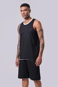 Ensemble d'uniformes de <span class=keywords><strong>basket</strong></span>-<span class=keywords><strong>ball</strong></span> unisexe, débardeur sans manches en maille avec short à cordon de serrage, respirant, couleur unie, toutes saisons, pour adultes - Product Image 6