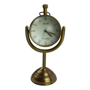 Horloge de table et boussole décoratives à double face sur le thème doré, décoration de salon, décoration de table pour la maison et le bureau - Product Image 5