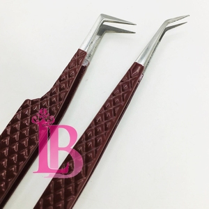 Pinzas para Extensión de Pestañas Lumia Beauty de Acero Inoxidable, Precisión de 45 Grados, Duraderas, Antimagnéticas, Agarre Perfecto, Logotipo Personalizado - Product Image 4