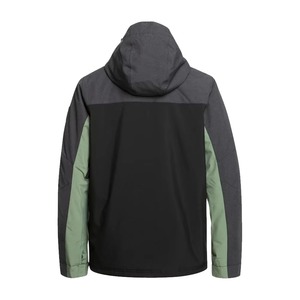 Chaqueta Softshell para Hombre con Bloques de Color, Capucha, Cierre de Cremallera, Cuello Alto, Impermeable, para Exteriores, Ajuste Regular, Ropa de Invierno - Product Image 2