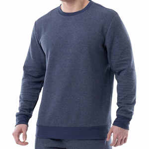 Pull en tricot à col rond pour homme, manches longues, sweat-shirt décontracté, coupe classique, couleur unie, vêtements d'automne - Product Image 1