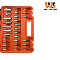 Jeu de clés à douille de 53 pièces - Jeu de cliquet à 72 dents de 1/4 ", jeu de clés combinées en acier CR-V avec étui en plastique pour la réparation automobile