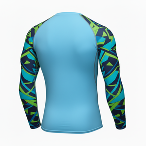 Custom Sublimation Printed Spandex Quick dry Men <b>Compression</b> <b>Shirt</b> BJJ Long Sleeve Sports Baselayer Running Dry Rash Guard Top - Product Image 4