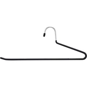 Lot de 30 cintres antidérapants en métal avec revêtement en caoutchouc pour pantalons et jupes, conception à glissière facile, organisateur de placard en noir/argent - Product Image 3