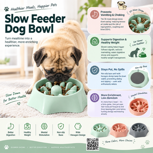 Comedero Lento para Mascotas, Plato de Comida para Perros con Diseño Vortex, Comedero Redondo de Plástico Antiasfixia para Mascotas de Interior - Product Image 5