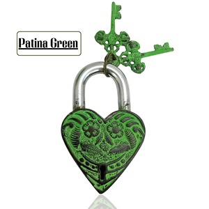 Old Fashion Lock Fully Functioning Vintage Style Brass Metal <b>Padlock</b> Antique Bronze in Low Price Antique Cast Iron Lock with Key - Product Image 3