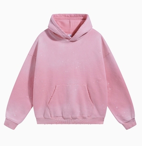 Sweat-shirt à capuche oversize pour homme, couleur unie, en molleton de coton, décontracté, avec poche, style tricoté, coupe classique, pour l'automne - Product Image 2