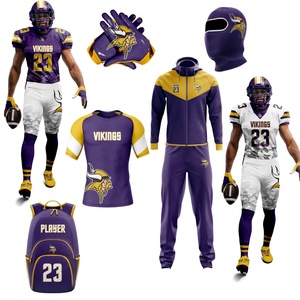 Paquete personalizado de su propio uniforme de fútbol americano, conjunto de Jersey cosido totalmente sublimado, mochilas, paquete de conjunto de Sudadera con capucha - Product Image 2