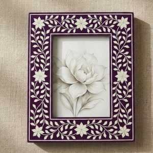 Luxury Bone Inlay Image Display <b>Frame</b> Artisan Crafted Decorative Photograph Holder Interior Styling Accent Product - Product Image 6