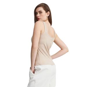 Débardeur sans manches à col rond pour femmes conçu sur mesure été décontracté léger coton tricoté conception unie hauts pour dames - Product Image 3