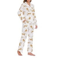 Nueva Llegada, Conjunto de Pijamas Elegantes de Microfibra de Bambú para Mujer, Manga Larga, Delgados, para Otoño y Primavera, Hechos en Bangladesh