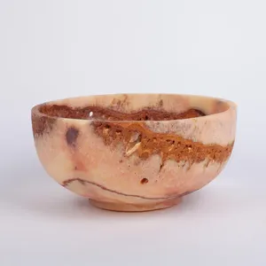 Cuenco de piedra artesanal, centro de mesa de piedra natural, ónix de alta gama hecho a mano, accesorio decorativo de lujo pulido, precio al por mayor - Product Image 6