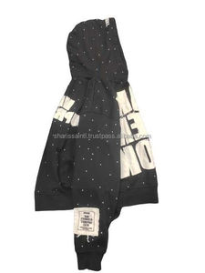 Personalizado de alta calidad recortado peso pesado desgastado bordado parche térmico Unisex cortar y coser ácido piedra lavada sudaderas con capucha para hombres - Product Image 4