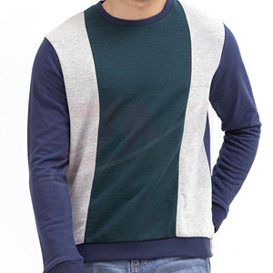 Nouveautés Pull en maille à col rond color block Coupe classique Style décontracté Automne Mélange polyester-coton - Product Image 4