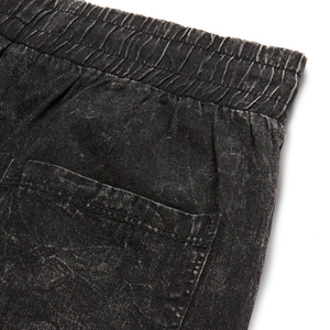 ออกแบบกางเกงขาสั้นออกกำลังกายผ้าฝ้ายสำหรับผู้ชายไซส์พลัสแบบลำลองย้อมสีเอซิด  คุณภาพสูง พร้อมโลโก้สั่งทำพิเศษ - Product Image 5