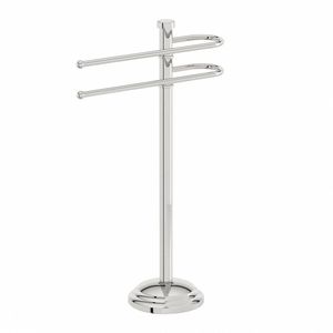 Premium Stainless Steel <b>Freestanding</b> Towel Rack Four <b>Bar</b> Holder Bathroom Organizer Durable Modern Vertical Structure - Product Image 2