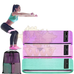 Wears World Hot Sell <b>Workout</b> <b>Bands</b> Exercise <b>Bands</b> Door Anchor Strength Training Non-Slip Polyester Fabric Medium Resistance <b>Band</b> - Product Image 1