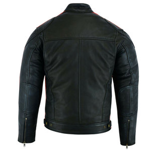 Veste en cuir pour homme, style décontracté et élégant, entièrement personnalisable, avec fermeture avant en peau de mouton 100% originale, style fermeture éclair - Product Image 4