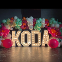 Lettres élégantes de chapiteau à Led de grande taille, luminaires lumineux géants, ampoule à Led, lettres d'amour pour décoration de mariage, de fête, vente en gros,
