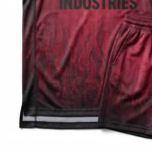 ชุดบาสเก็ตบอลสตรีท ชุดฝึกซ้อมระดับโปร กางเกงขาสั้นผ้าตาข่ายระบายอากาศ ชุดทีมสั่งทำพิเศษ Maluza Industries Elite - Product Image 2