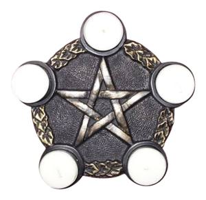 Loseta de Altar con Pentáculo, con Cinco Esquinas de Pentáculo, Decoración Sagrada Wicca Pagana para Altar Espiritual y Exhibición en el Hogar - Product Image 1