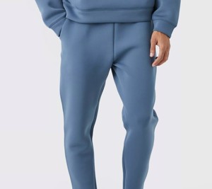 Wholesale Low Price Breathable Lightweight Casual Solid Quarter <b>Zip</b> Hooded Fleece Men's Sweatshirts Sweatpants Sets OEM Design - Product Image 6