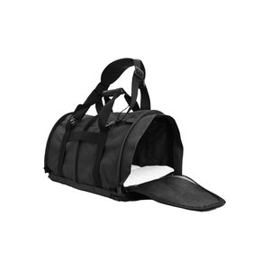Breathable Mesh Pet <b>Backpack</b> Carrier Gray Black Oxford Soft-Sided Dog Travel Bag With Zipper Closure Double Handle - Product Image 2