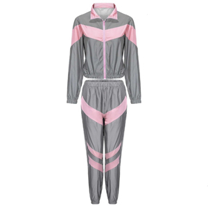 ชุดวอร์มไนลอนกันลม 2 ชิ้น ปี 2026 สำหรับผู้หญิง ชุดออกกำลังกายกลางแจ้ง ชุดจ็อกเกอร์ รับผลิตแบบ OEM พร้อมสกรีนโลโก้ ชุดเสื้อผ้ากีฬาสำหรับผู้หญิง - Product Image 5