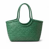 Bolso de Mano de Cuero Genuino de Fabricante OEM para Mujer, Color Sólido, Espacioso, Ligero, para Oficina, Negocios, Viajes, Bordado Personalizado