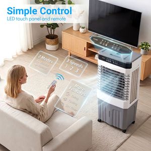 Refroidisseur d'air évaporatif portable 3-en-1 2100 CFM avec réservoir d'eau de 7,2 gallons, humidificateur intégré, état d'occasion, compatible AU/EU pour usage domestique - Product Image 5