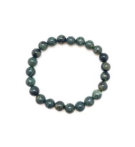 Pulsera de cuentas de cristal de jaspe Kambaba de primera calidad, hecha a mano, para hombre y mujer, piedra curativa natural, elástica, en oferta. - Product Image 2