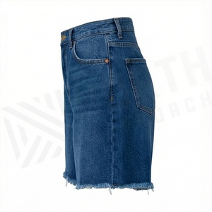 Shorts de Mezclilla de Calidad para Mujer, Jeans de Cintura Alta, Estilo Chic, Ropa Casual de Verano, Color Personalizado, Prenda Elegante - Product Image 3