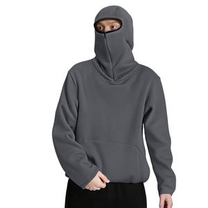 Masque facial d'hiver unisexe personnalisé, surdimensionné, broderie 3D, cagoule à capuche, sweat-shirt ninja, 100% coton, numérique - Product Image 1