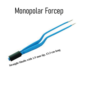 Pinzas monopolar rectas tipo bayoneta Jansen, aisladas, punta de 1.5 mm, 13.3 cm de longitud, CE - Product Image 1