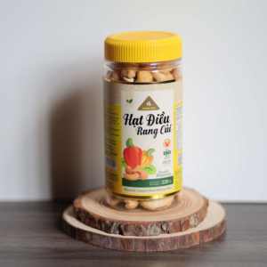 Noix de cajou bio premium torréfiées décortiquées de qualité W180, origine Vietnam, boîte de 220g, 99% noix de cajou, 1% sel, prêtes à l'emploi, directement de l'usine - Product Image 1