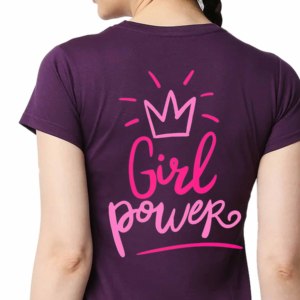 Women's for Crew Neck T-Shirt Girl <b>Power</b> Print Short Sleeve Regular Fit Casual Eco-Friendly Quick Dry 100% Cotton Jersey - Product Image 4