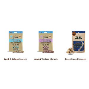 Zeal Free Range(100g) Freeze-Dried Cat & <b>Dog</b> <b>Treat</b> <b>Pouches</b> Chicken & Beef - Product Image 2