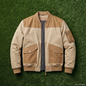 Chaqueta bomber beige marrón para hombre, ropa de calle, chaquetas de invierno para hombre, chaqueta al por mayor para hombre, chaqueta informal de moda. - Product Image 6