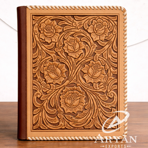 Cowgirl Tooled Leather Portfolio <b>File</b> Folder Premium Hand-Carved Organizer Binder Durable A4 <b>File</b> Customised Corporate Gifts - Product Image 1