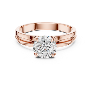 Bague de fiançailles en diamant de laboratoire de créateur, 1 carat, taille brillant, or, bijoux de mode raffinés, élégance premium, pièce maîtresse - Product Image 6