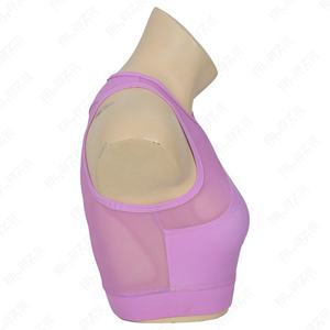 Fabricant OEM, logo personnalisé, soutien-gorge de sport pour femme à double couche contrastée avec bretelles réglables - Product Image 2