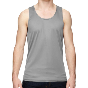 Débardeur gris sans manches pour homme, col rond, couleur unie, style décontracté en tricot - Product Image 1