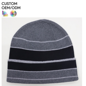Mens casual <b>beanie</b> cap acrylic soft stretch knit style custom logo OEM ODM support for private label brands - Product Image 1